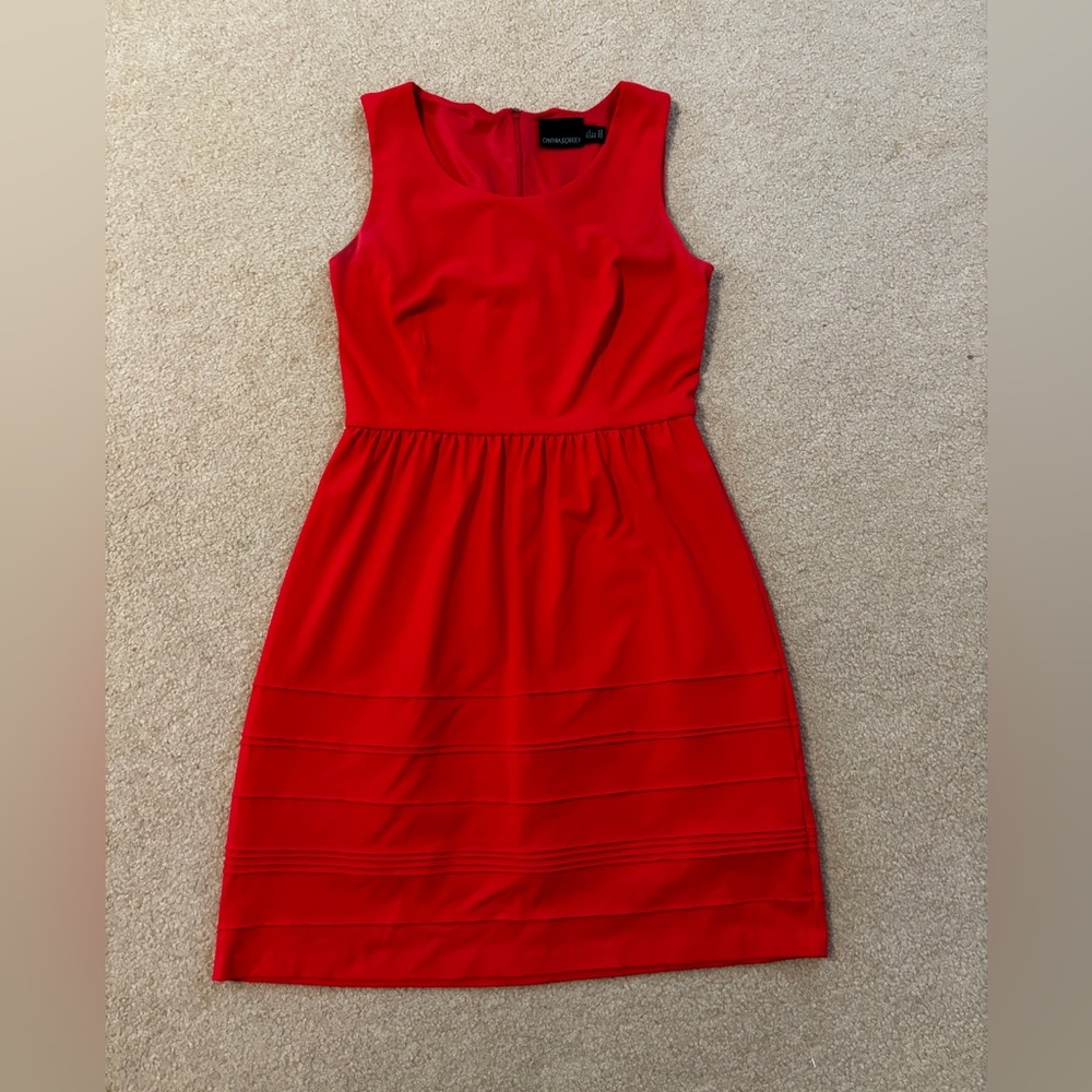 Cynthia Rowley Red Sleeveless Dress Size Small